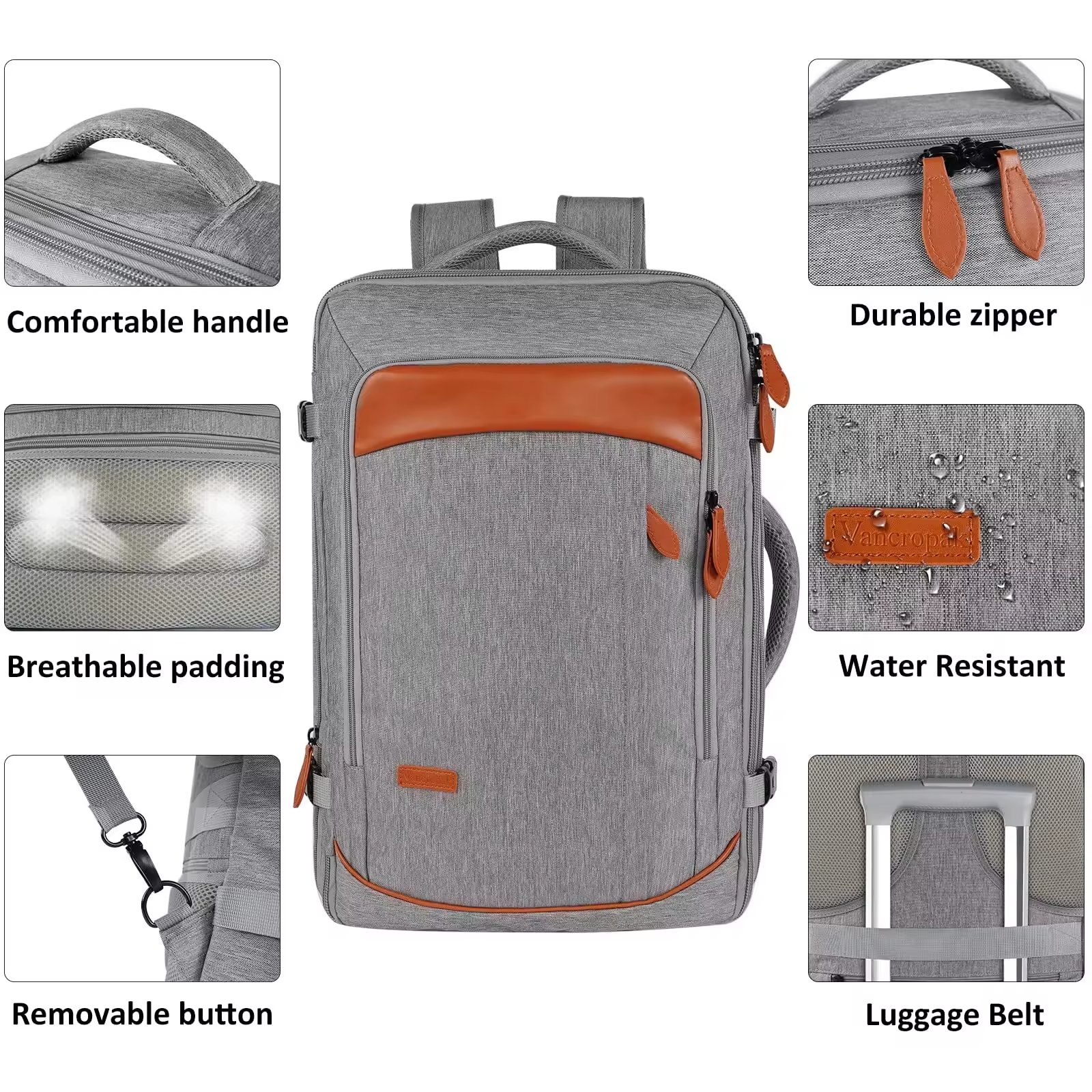 New Extra Large Expandable Storage Backpack Waterproof 40L Travel Luggage Bag Multifunctional Men's Business Laptop Backpack
