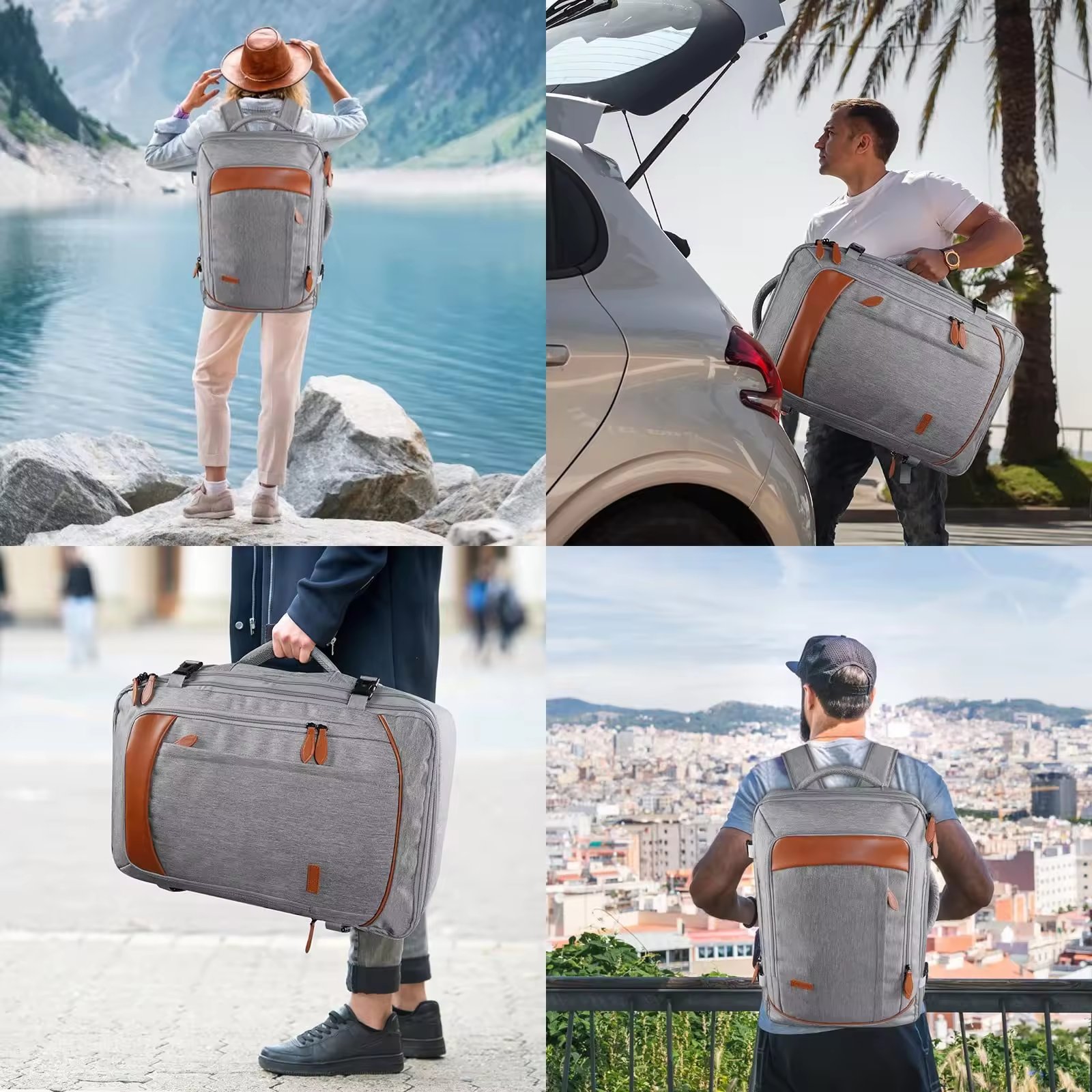 New Extra Large Expandable Storage Backpack Waterproof 40L Travel Luggage Bag Multifunctional Men's Business Laptop Backpack