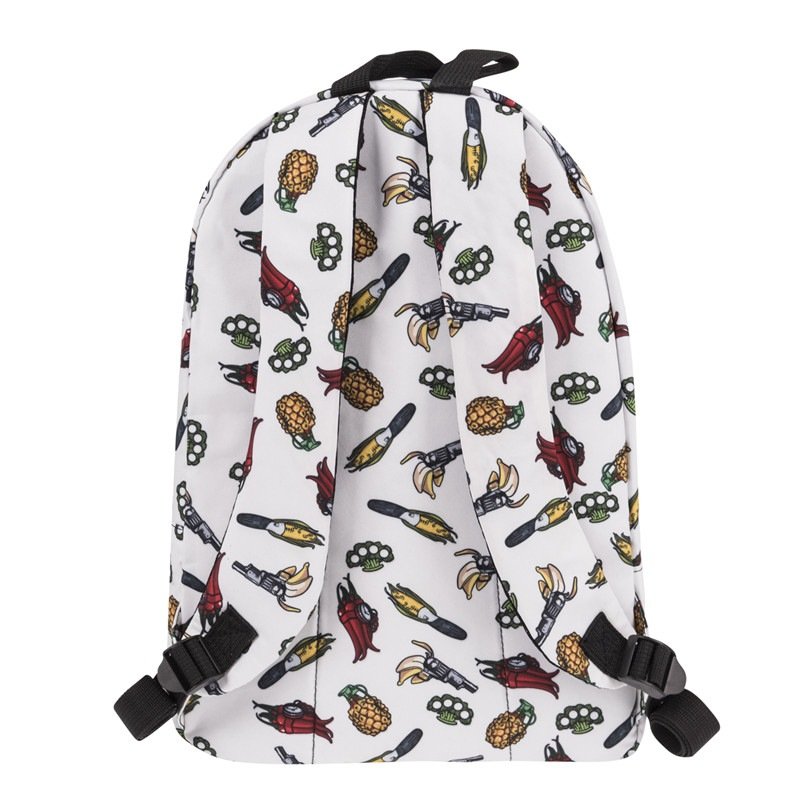 2023 School Laptop Backpack White Nylon Printed Bags Light High Quality Custom Sublimation Backpack Bag For Women Girls