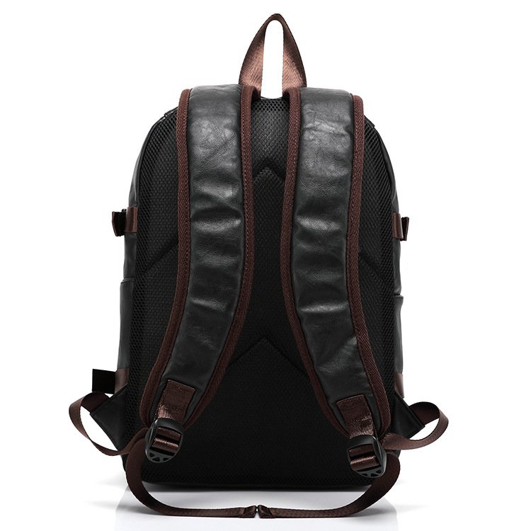 Vintage style Pu Leather Backpack Laptop Backpacks Casual Sports Backpacks For Men