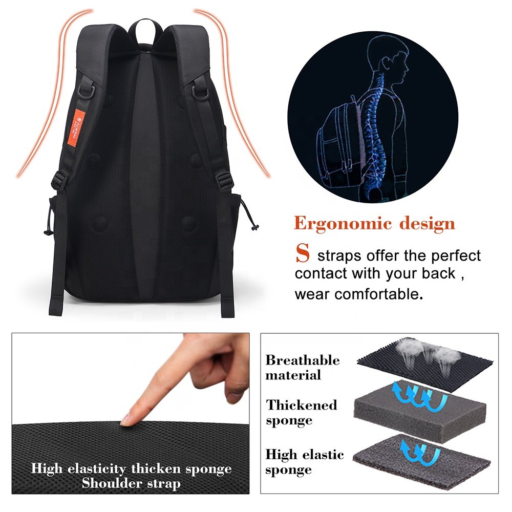 2023 aoking korean style fashion bag polyester student 15.6 computer backpack business brand usb changer men laptop backpack bag