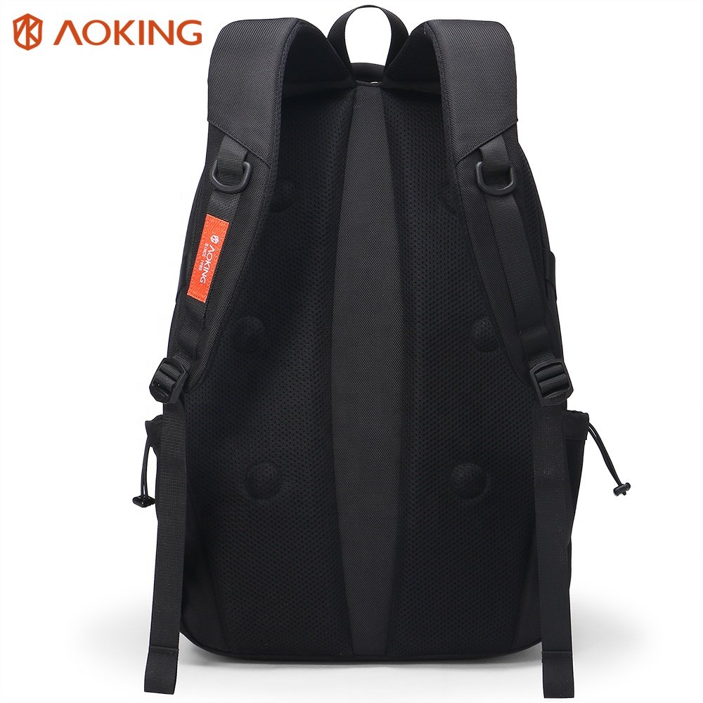 2023 aoking korean style fashion bag polyester student 15.6 computer backpack business brand usb changer men laptop backpack bag