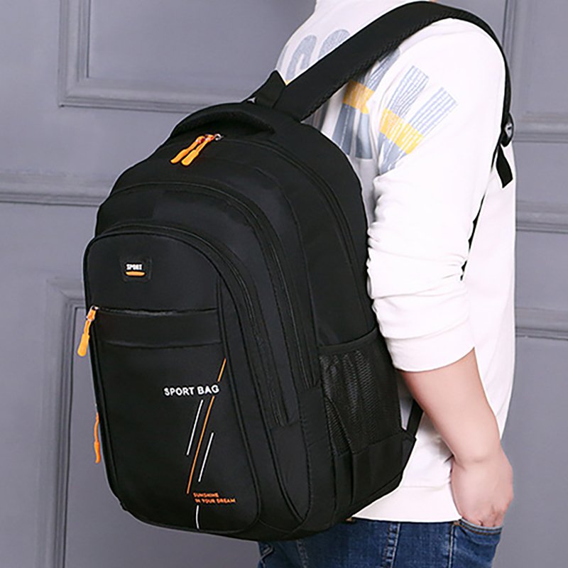 Black Vintage Business Travel Large Capacity Laptop Backpack High School Students Back Pack Durable Waterproof School Bag