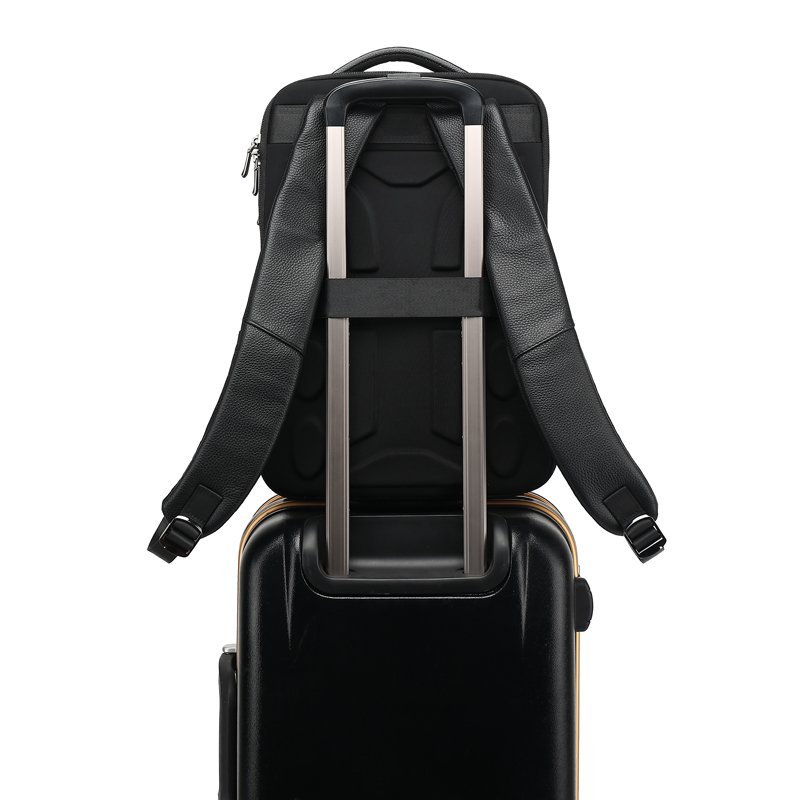 Wholesale Large Capacity Travel 14 Inches Laptop Backpack Genuine Leather Men Business Backpack