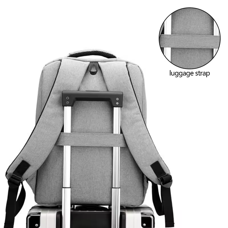 Custom Logo Nylon Polyester Student School Bags waterproof Men business Rucksack smart Laptop Backpacks with USB port