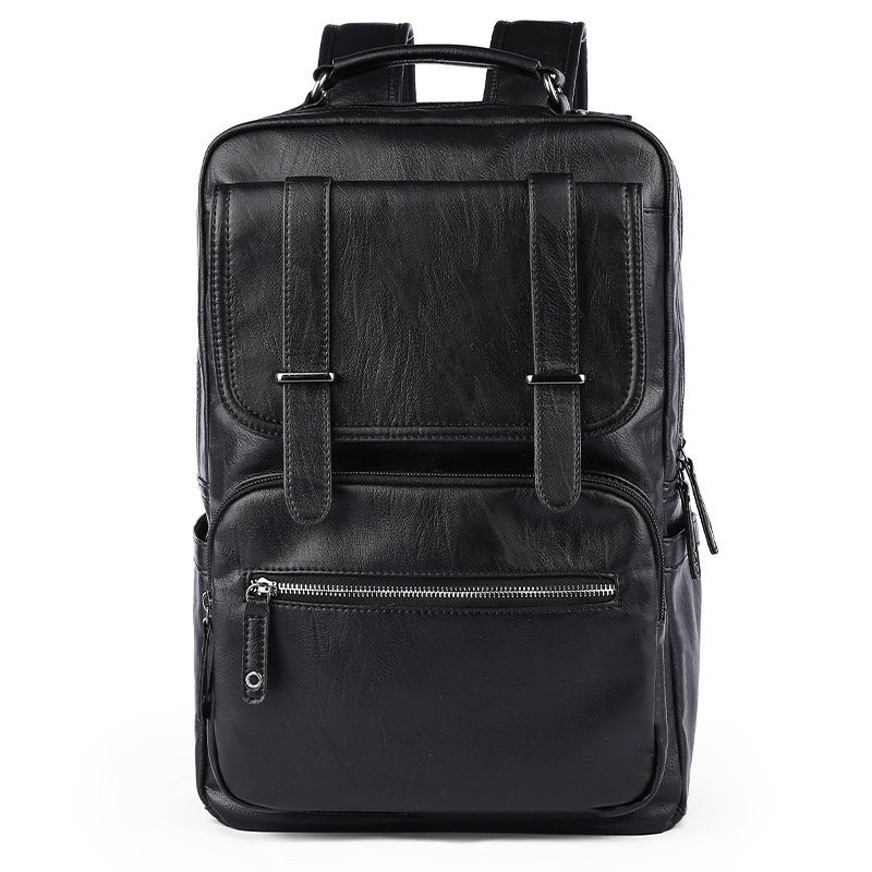 Customisable Unisex Bags PU Leather Laptop Backpack Custom Men Travel Leisure Backpack Bag For Men