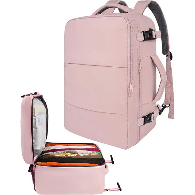 BSCI custom Trendy Women Girls Roomy Travel Laptop Backpack fit 15.6 Inch Notebook Large Capacity Carry On Travel Backpack