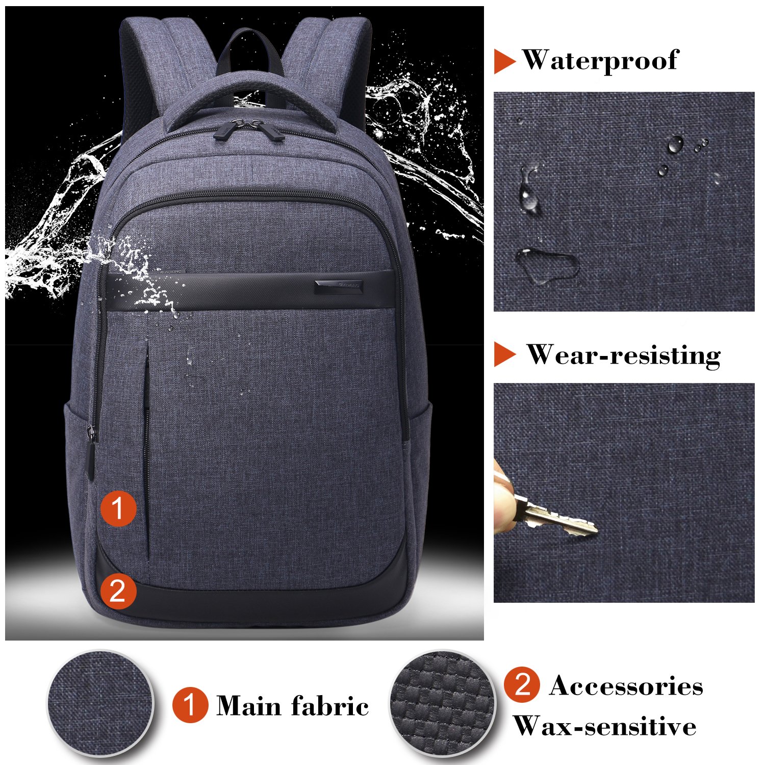 Aoking oxford quality sac a dos backpack mens back pack bags bagpack for men
