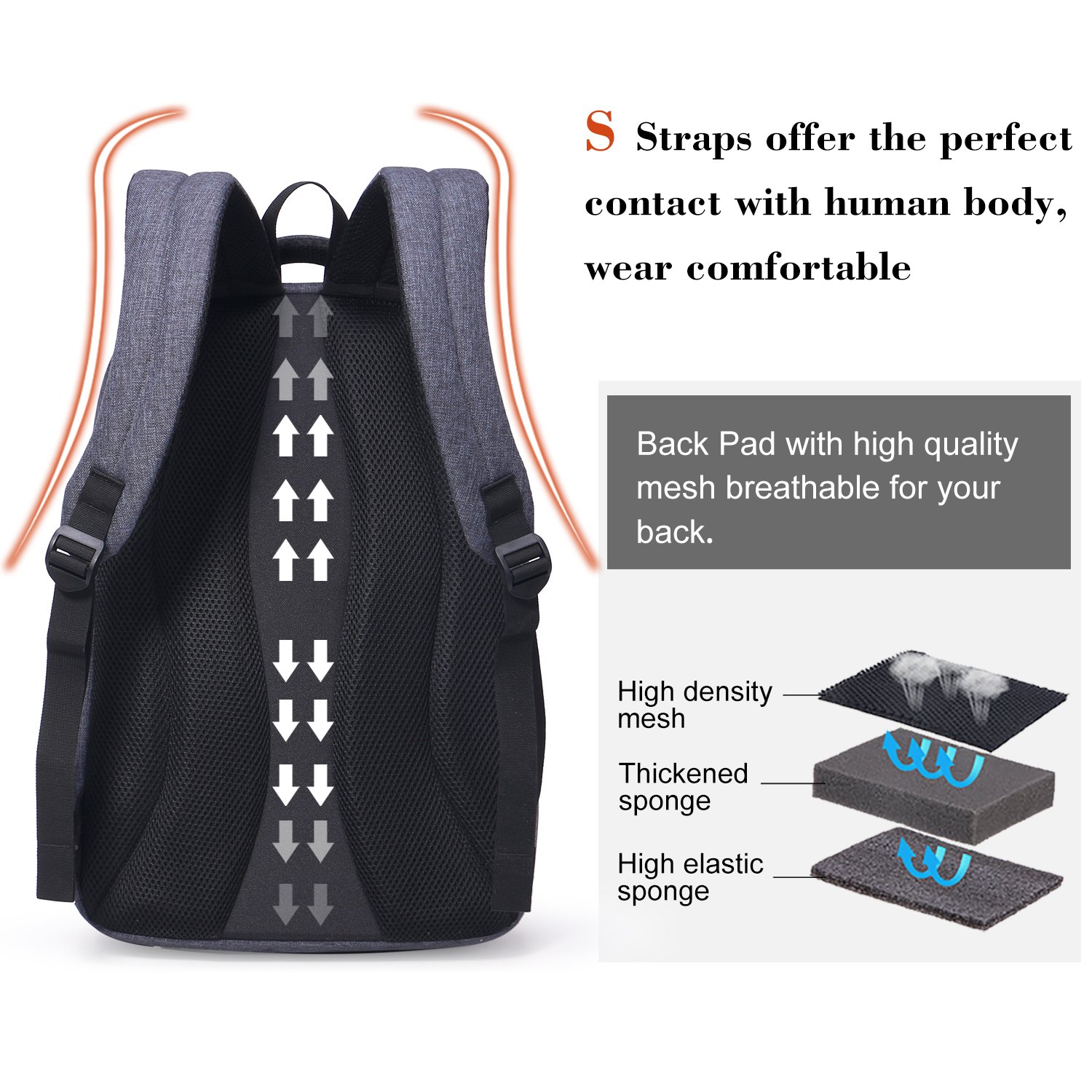 Aoking oxford quality sac a dos backpack mens back pack bags bagpack for men
