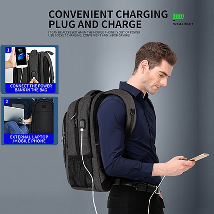 Travel nylon laptop backpack scool bags unisex business notebook bag waterproof laptop backpacks with USB charging port