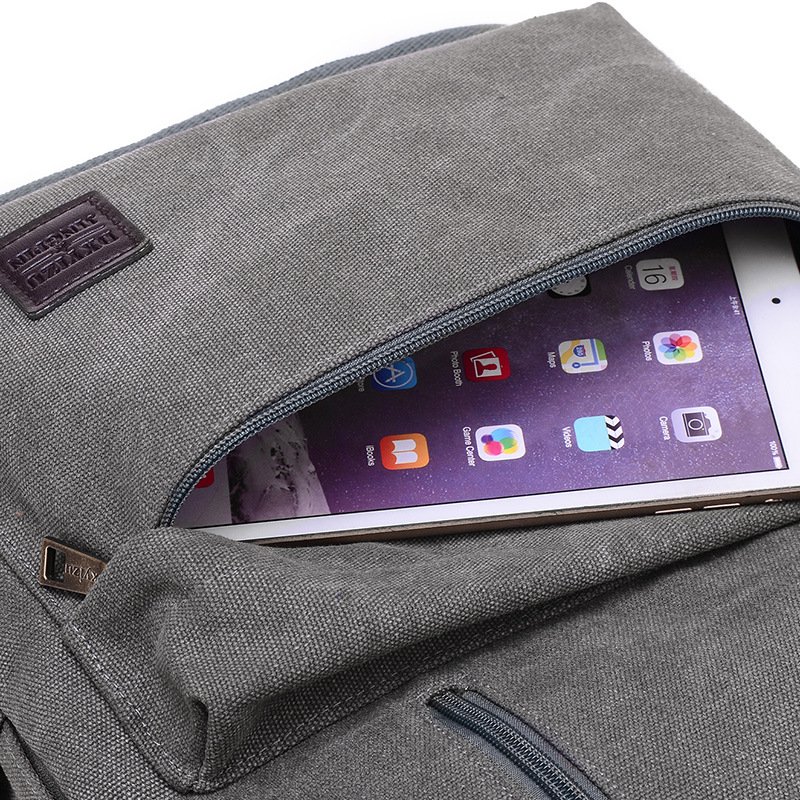 New male and female canvas backpack USB charging outdoor travel bag fashionableat the beginning of tall student bag