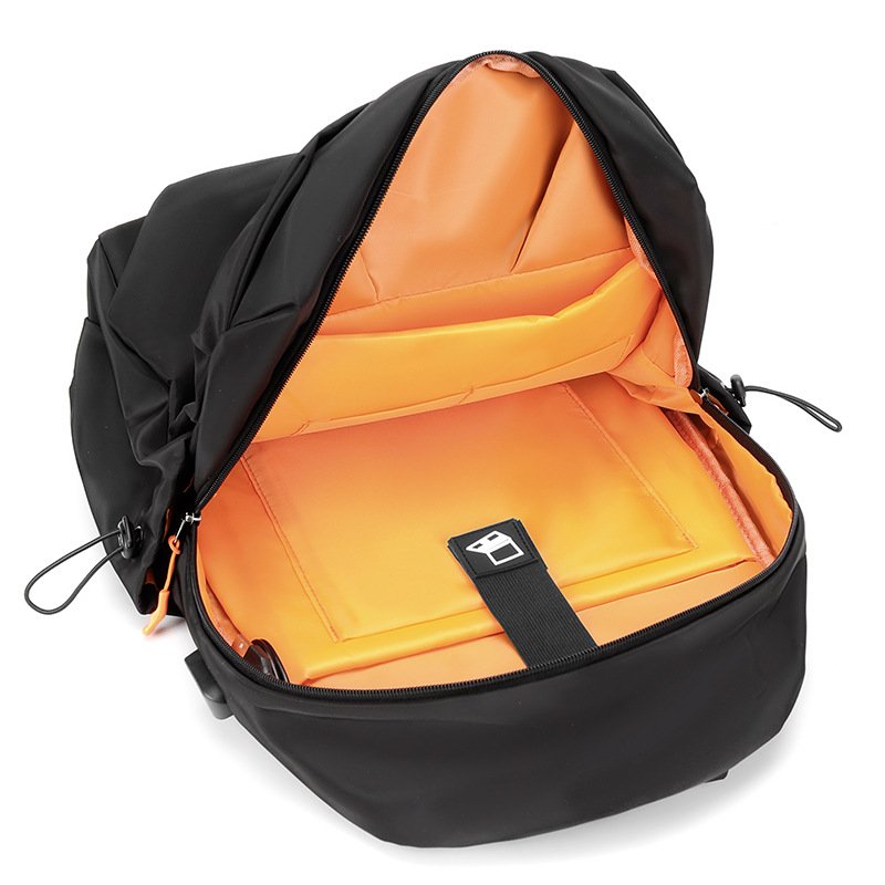 2024 Custom Laptop Backpack Waterproof Men's Nylon Travel Bag With USB