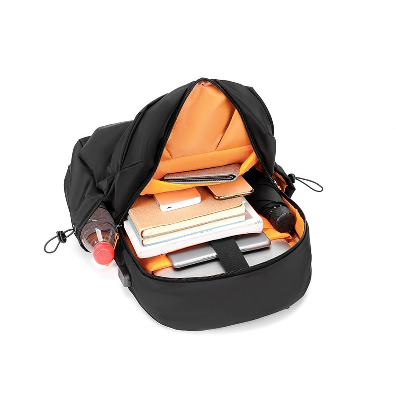 2024 Custom Laptop Backpack Waterproof Men's Nylon Travel Bag With USB