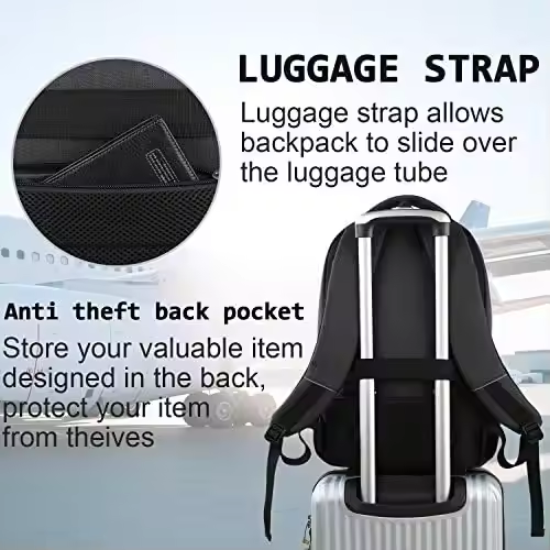 Water Resistant College Computer Bag Laptop Business Travel Anti Theft Durable Laptops Backpack with USB Charging Port