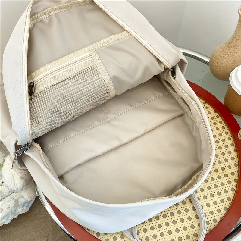 Multi Function Double Zipper Women Backpack Teenager Girls Laptop Backpack Student Shoulder Bag Korean Style Schoolbag
