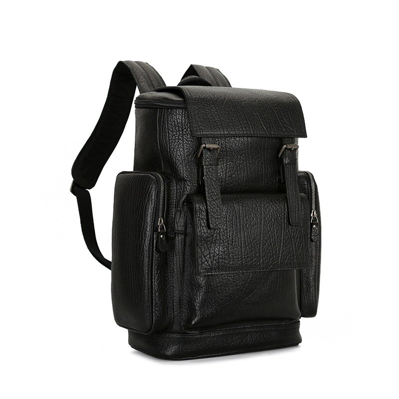 Full Grain Leather Backpack for Men 14 Inch Laptop Bag Bookbag Business Mens Computer Shoulder Bags