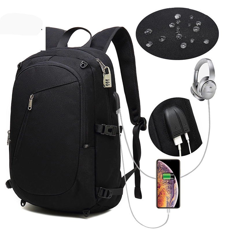 Custom Logo Waterproof Laptop Backpack School Backpacks with USB