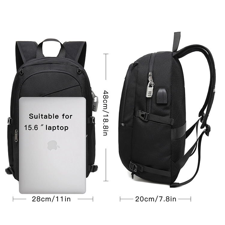 Custom Logo Waterproof Laptop Backpack School Backpacks with USB