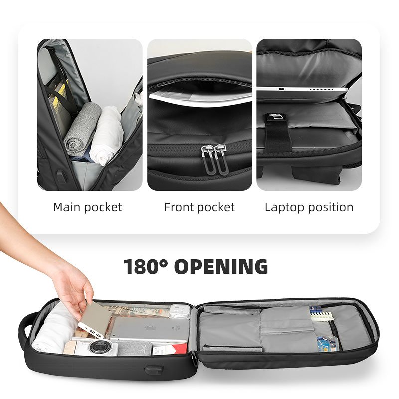 Mark Ryden wholesale large capacity men travel laptop backpack school bag travel laptop backpack MR9668SJ-B