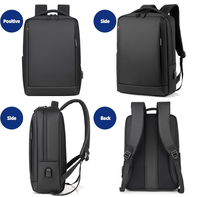 2024 New Custom College Luxury Student Waterproof Business Mens Computer Usb School Backbags Back Pack Bag Laptop Backpack