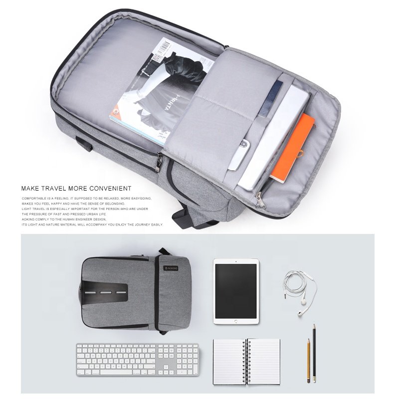 2023 Aoking laptop backpack tech anti theft usb fingerprint lock business quality security theft proof city smart backpack bag