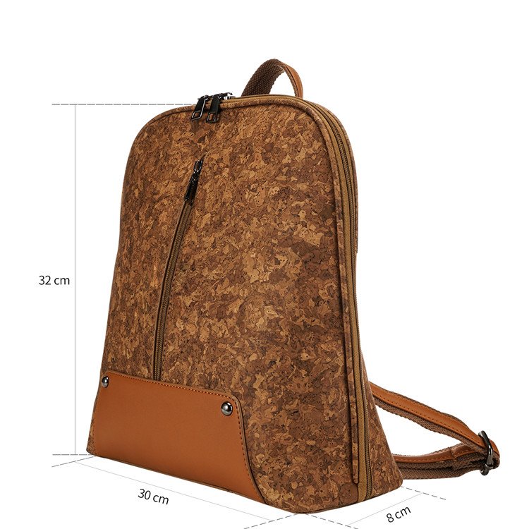 Ladies Computer Case Waterproof Small Travel Cork Leather Designer Notebook Womens's Purse Bag Laptop Backpack