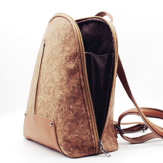 Ladies Computer Case Waterproof Small Travel Cork Leather Designer Notebook Womens's Purse Bag Laptop Backpack