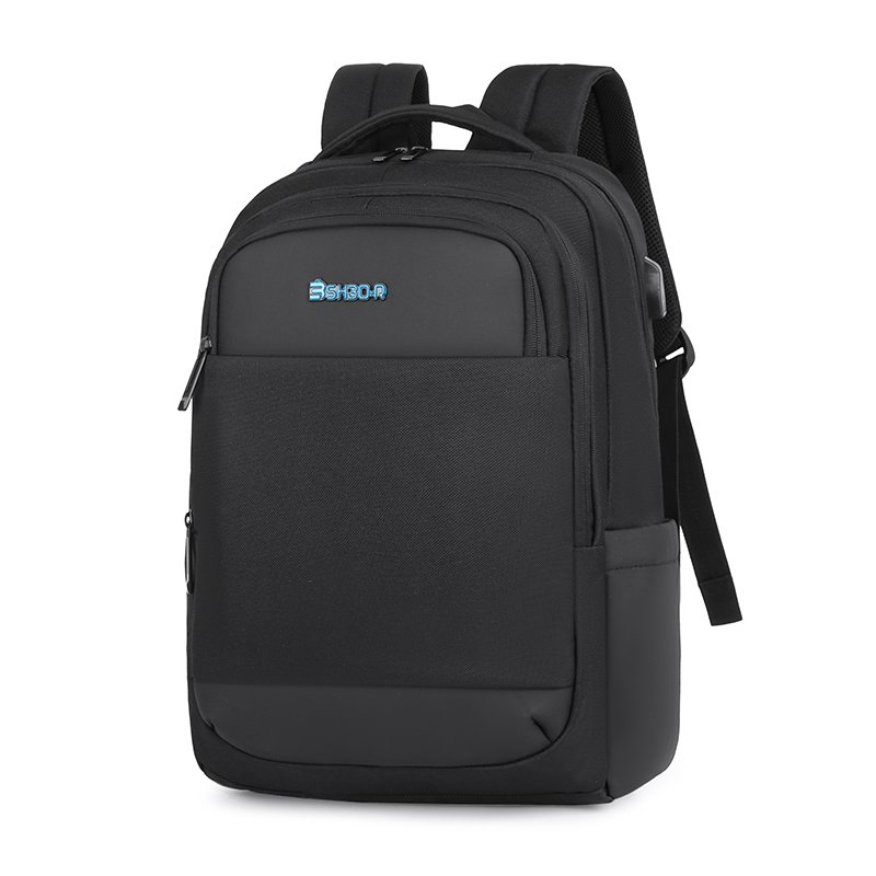 Business waterproof backpack black nylon laptop backpacks school bags unisex custom