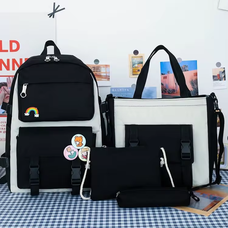 Stylish high quality canvas durable girl Backpack for kids Cute girl backpack set for school kids