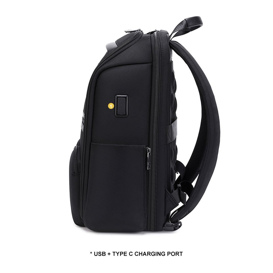 Guangzhou manufacturer accept custom logo large capacity waterproof men business travel laptop backpacks with usb