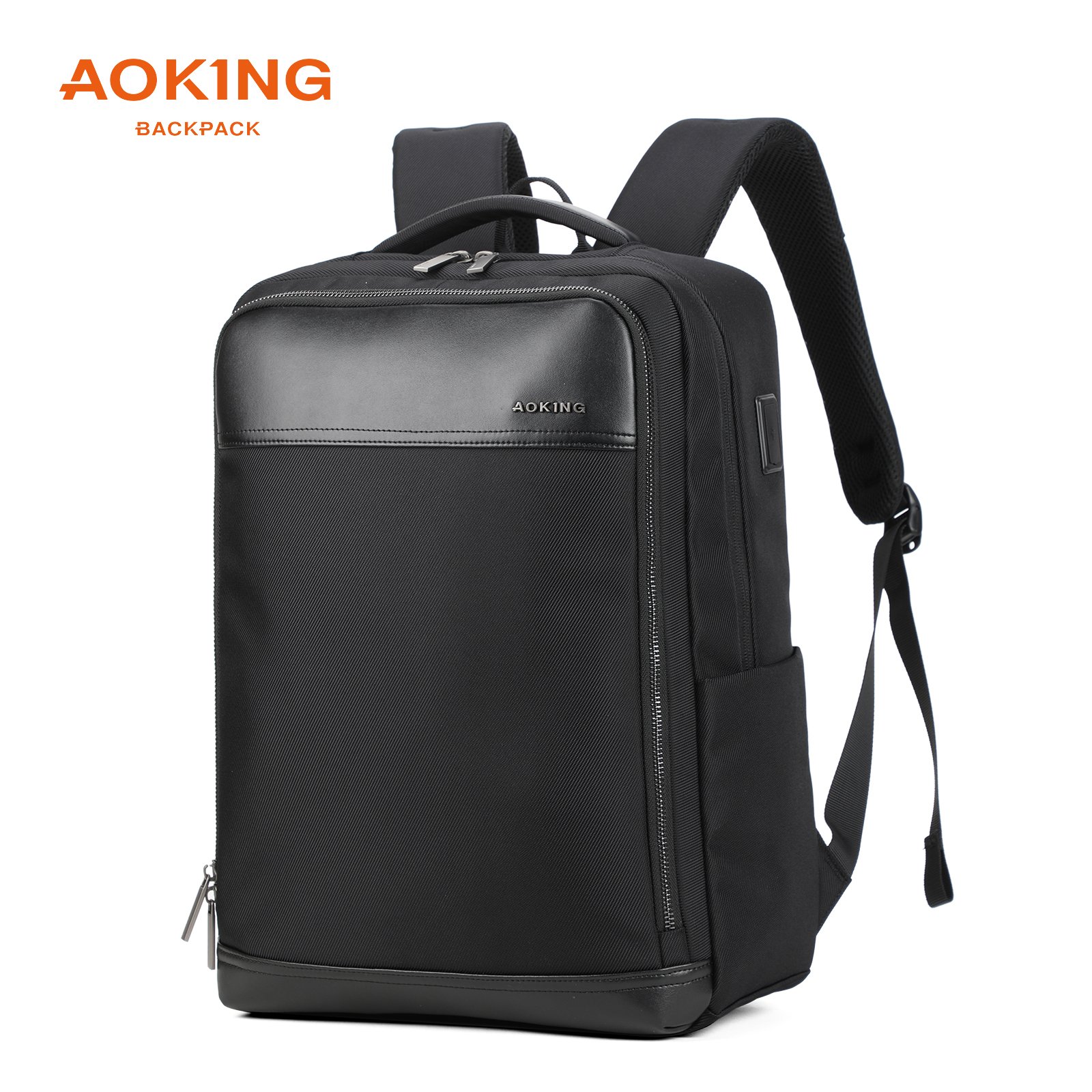 Aoking business smart 15.3 inch computer mochila USB charging port men computer bagpack anti-theft custom laptop backpacks