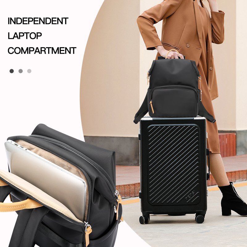 BOPAI customize women business casual para mujeres mochilas lightweight luxury back pack fashion laptop backpack ladies