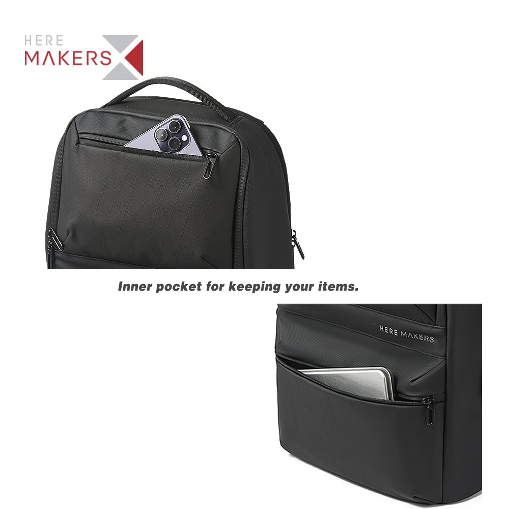 Factory custom design luxury mens business backpack waterproof laptop back pack bag with USB