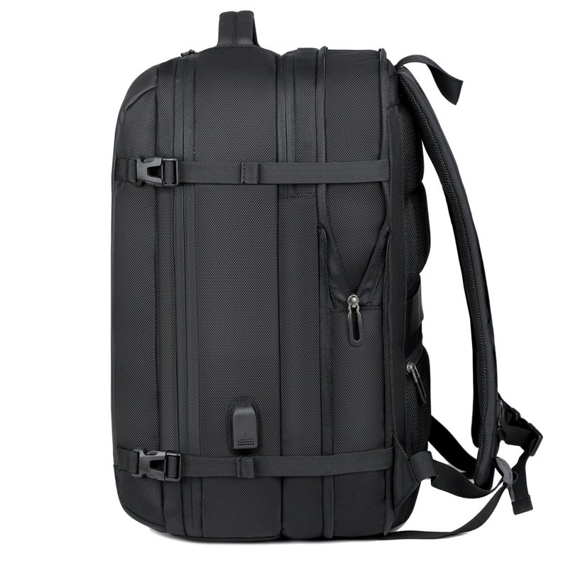 Large Capacity Business Backpack Travel Back Bag Smart USB Laptop Backpack Bags Sac a Dos Outdoor Waterproof Oxford Black Unisex