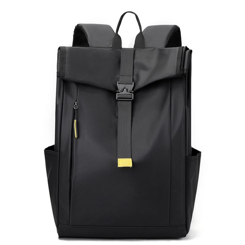Custom Men's roll top Laptop Backpack Travel Waterproof leather College Bag rolling Daypack casual sports school Backpack