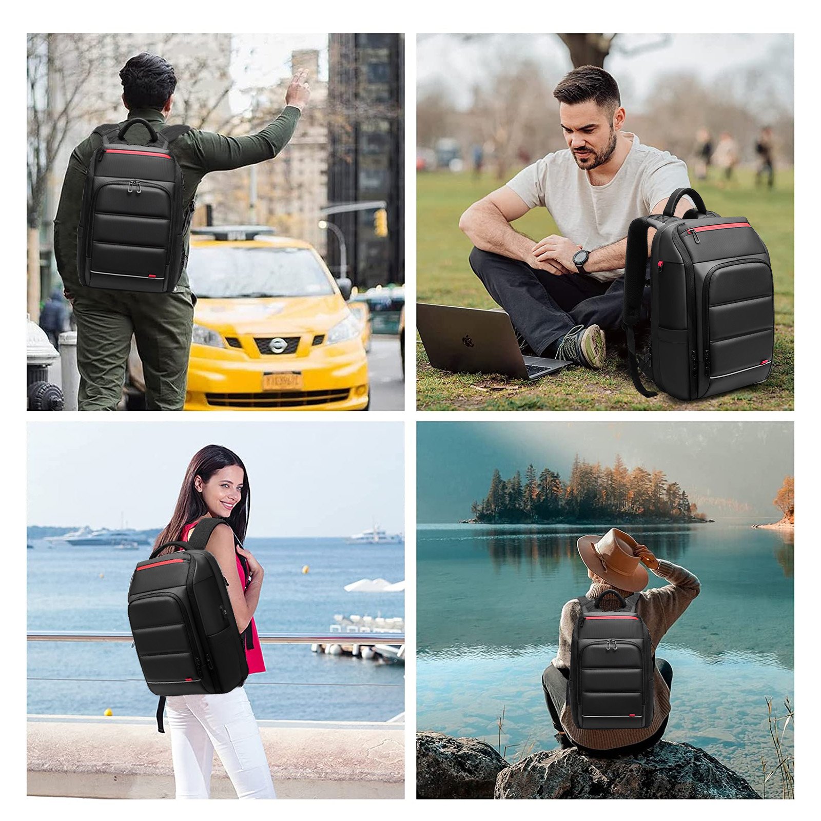 custom16 Inch Custom Logo Waterproof Business larger capacity backpack bag Daypack Bag Travel Oxford Laptop Backpack for Men