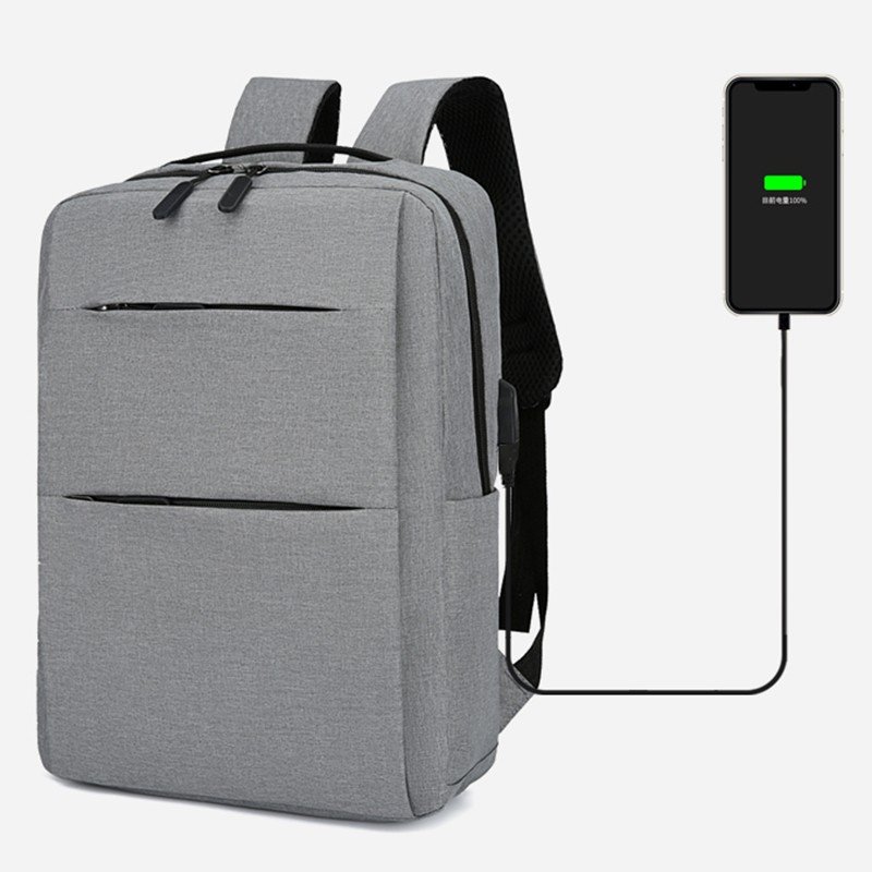 3 Set factory sale men's waterproof backpack softback school bag usb charging nylon business lightweight laptop back pack