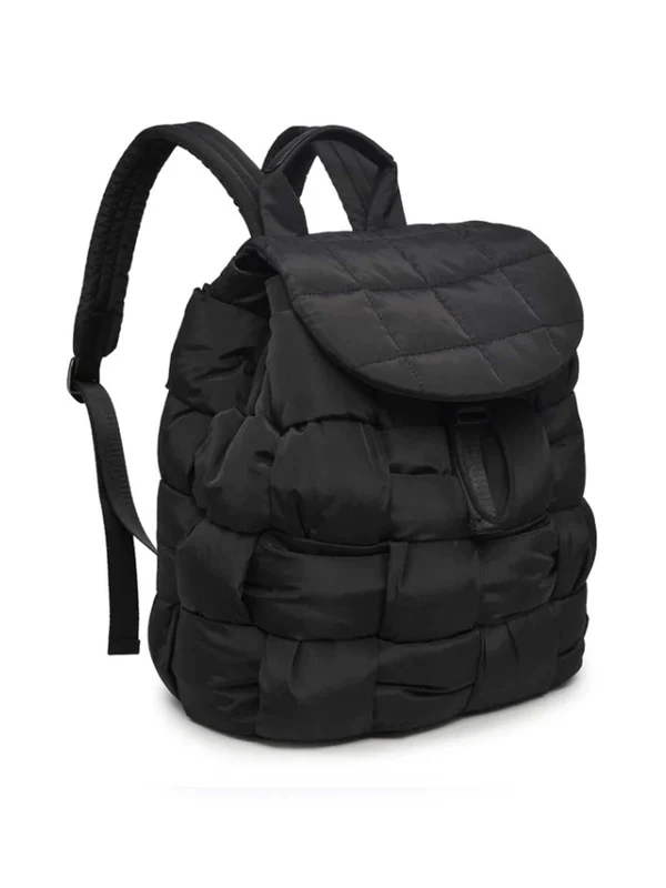 Customized Lightweight Quilted Backpack Waterproof Feature Unisex Fashion Style Puffer Nylon Backpack