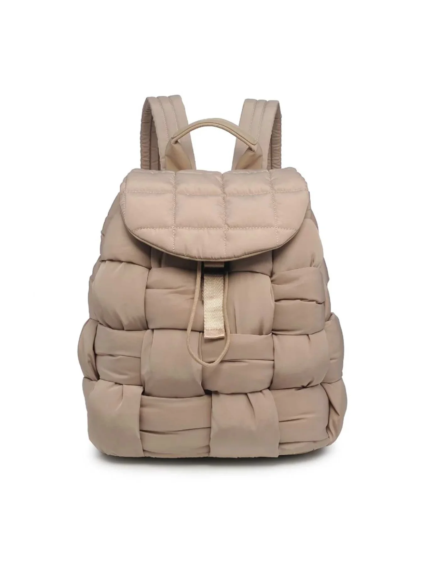 Customized Lightweight Quilted Backpack Waterproof Feature Unisex Fashion Style Puffer Nylon Backpack