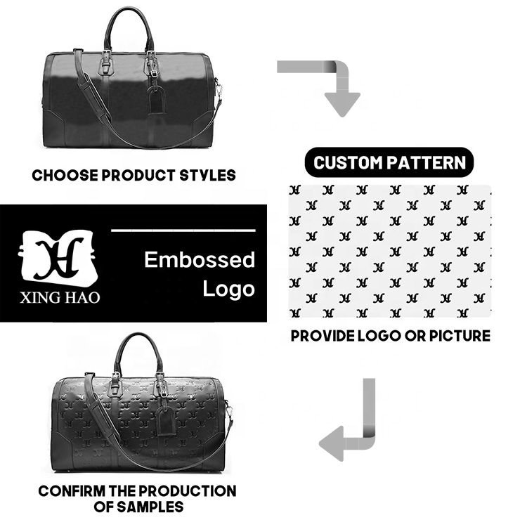 Quality Custom Embossed Logo Leather Backpack Bag Laptop Travel Waterproof Backpack
