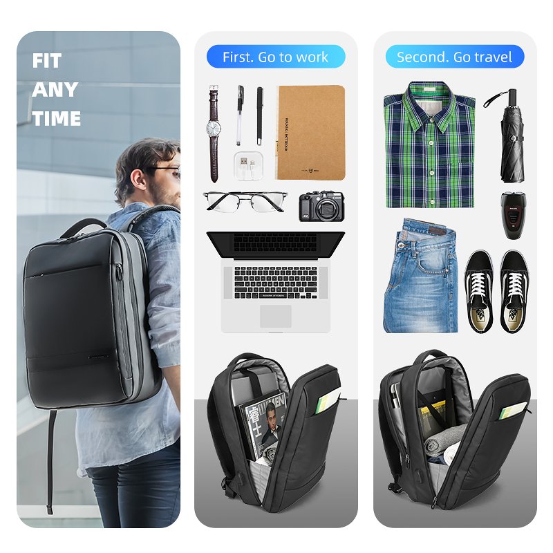 Mark Ryden wholesale large capacity men travel laptop backpack school bag travel laptop backpack MR9668SJ-B