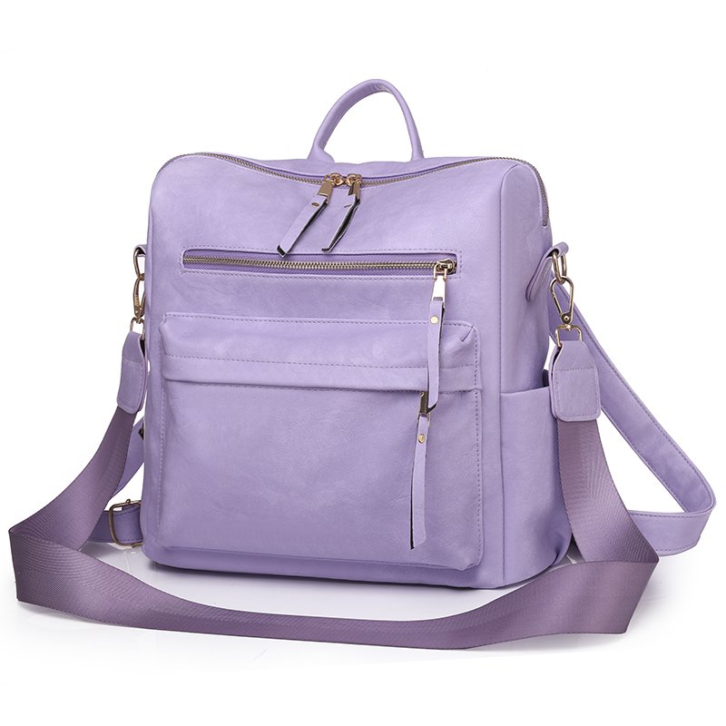 Wholesale Colored Clear Leather Capacity Fashion Backpacks Office Laptop Backpack
