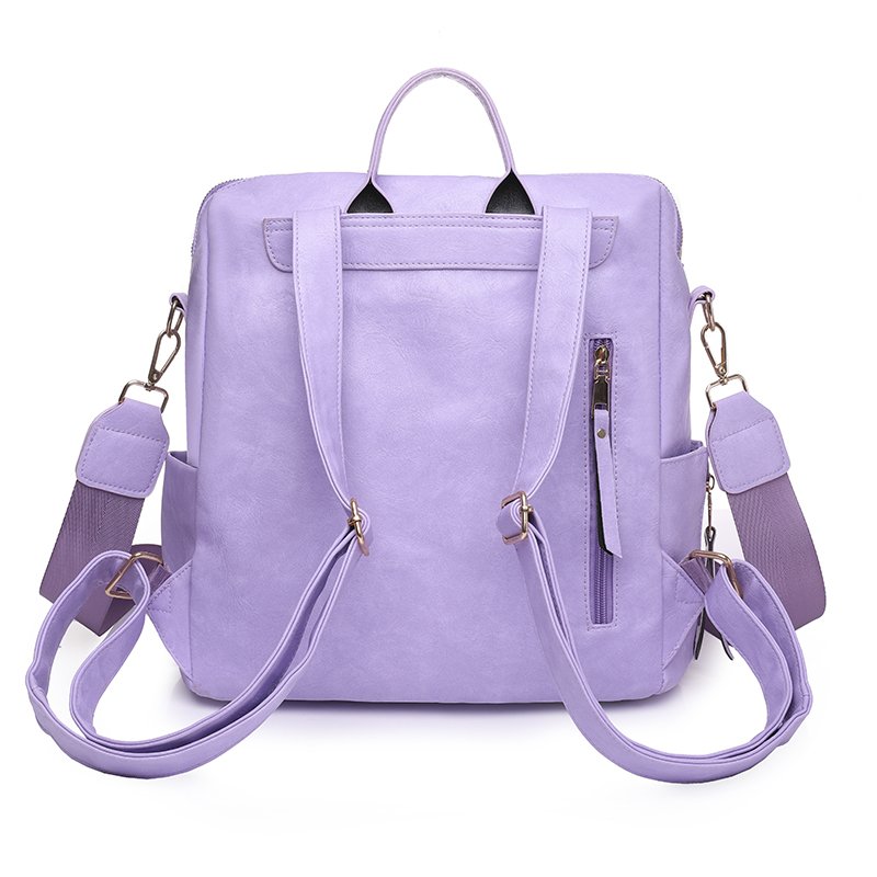 Wholesale Colored Clear Leather Capacity Fashion Backpacks Office Laptop Backpack