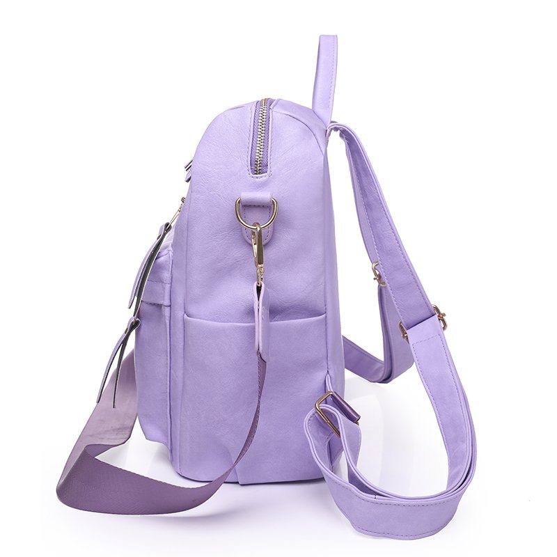 Wholesale Colored Clear Leather Capacity Fashion Backpacks Office Laptop Backpack