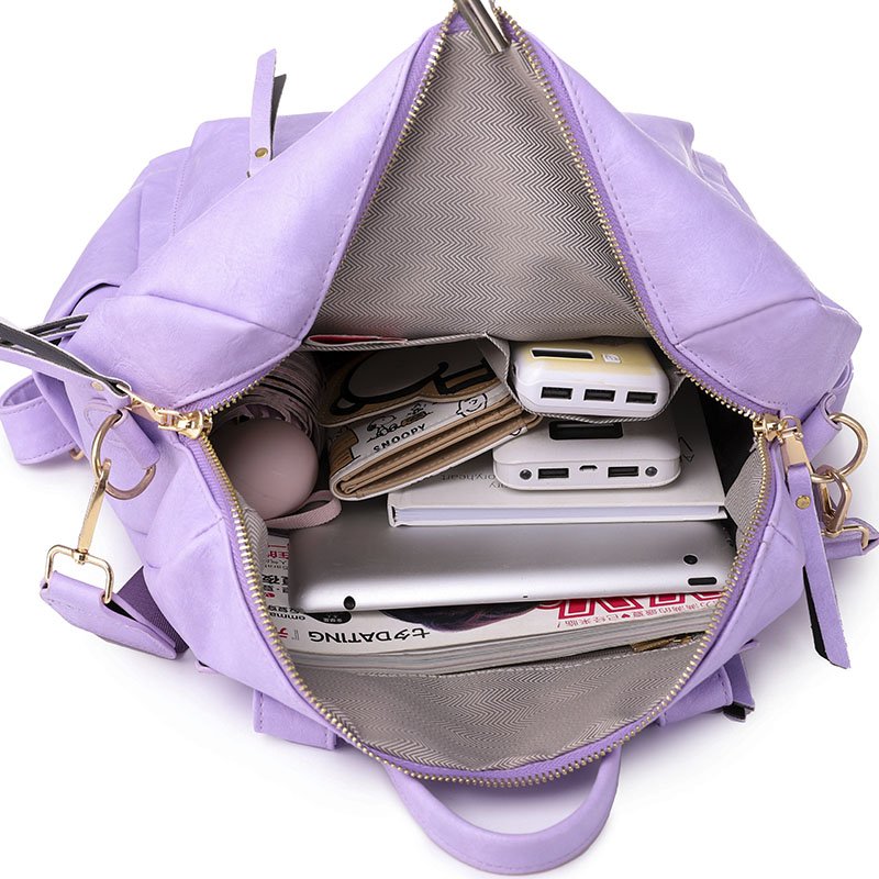 Wholesale Colored Clear Leather Capacity Fashion Backpacks Office Laptop Backpack
