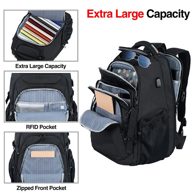BSCI Custom Travel Laptop Backpack 18.4 Inch XXXL Gaming Backpack For men women Pockets Waterproof Backpack with USB