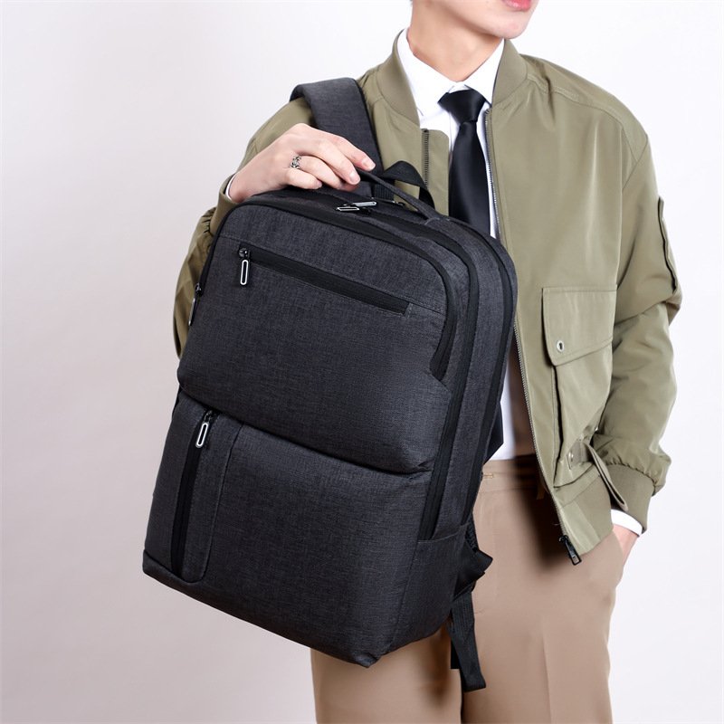Custom new business bag USB charging school travel simple laptop backpack