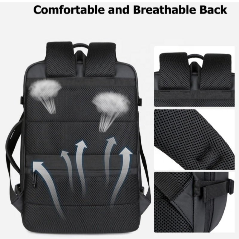 Custom Logo Smart Backpack For Travelling Bagpack Mens Business Back Packs Laptop Travel Backpack Bag With USB Charging Port
