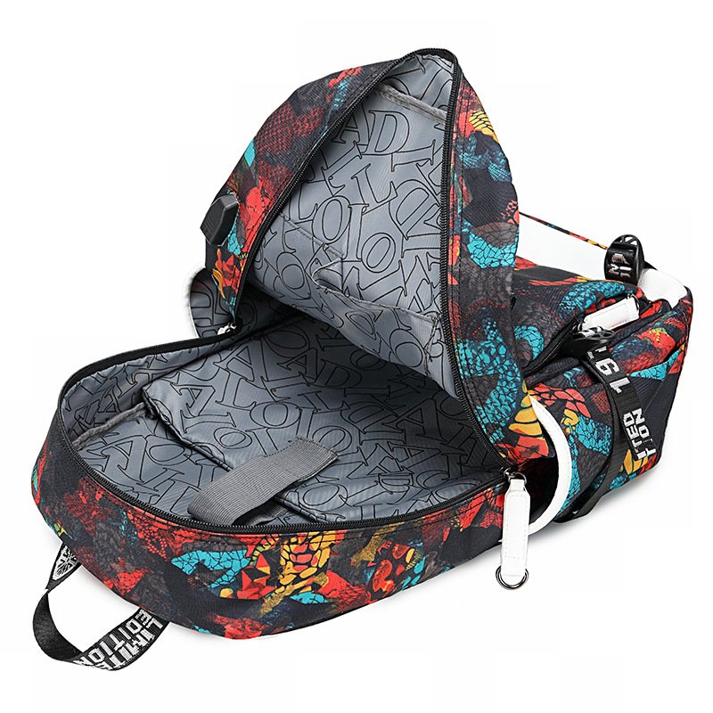 Hot Sale Portable Satchel USB Charging Waterproof Laptop Student Backpack School Bag