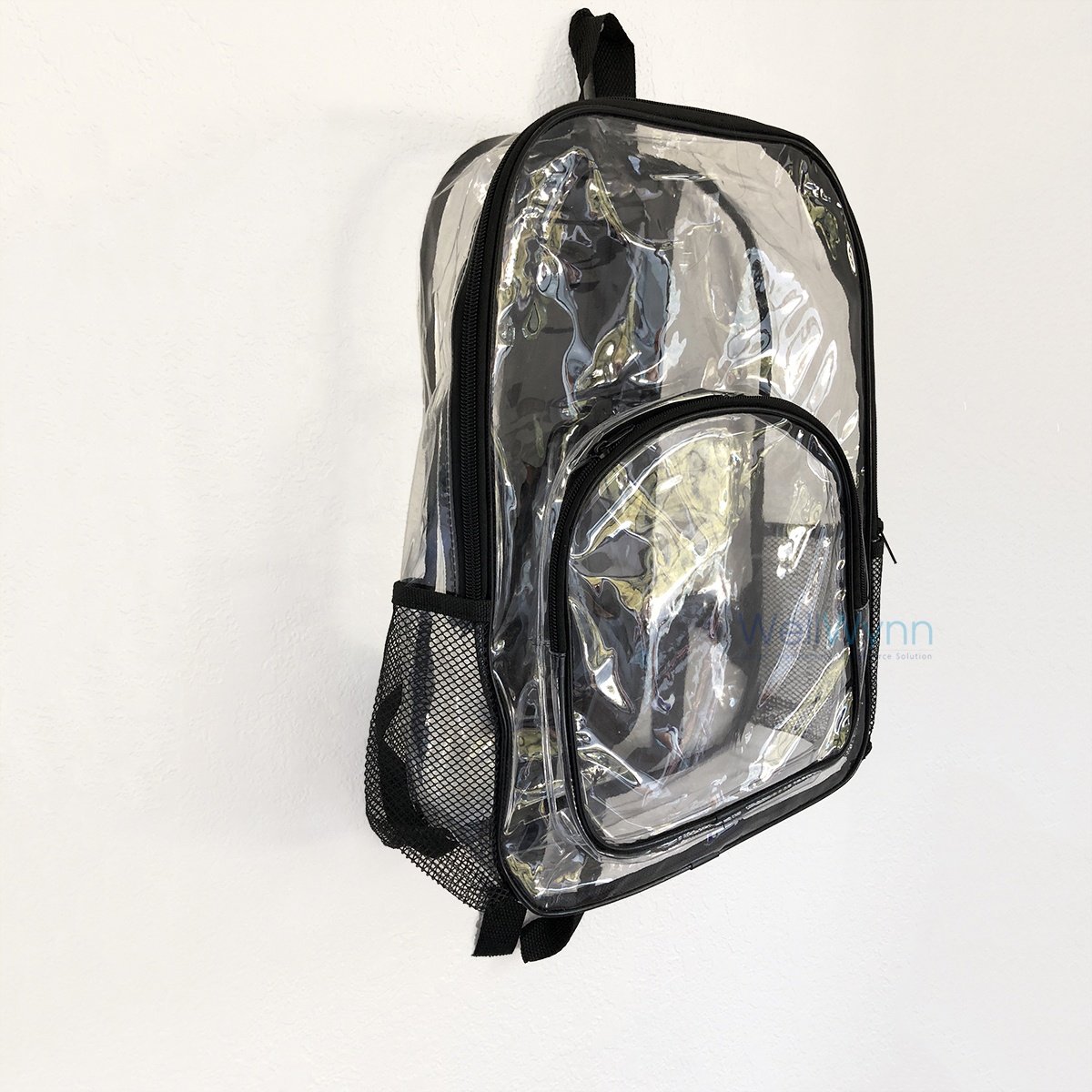 Custom Waterproof Stadium Transparent Laptop School Book Bag Elementary Student PVC Clear Backpack